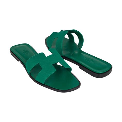 hermes oran bleu emeraude|hermes oran sandals.